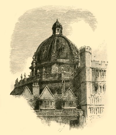 La Biblioteca Radcliffe, dal Quadrilatero di Brasenose, 1898 da Unbekannt