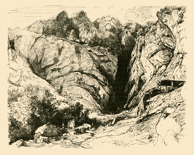 Il Burrone a Delfi Scena della Respingimento dei Galli, 1890 da Unbekannt