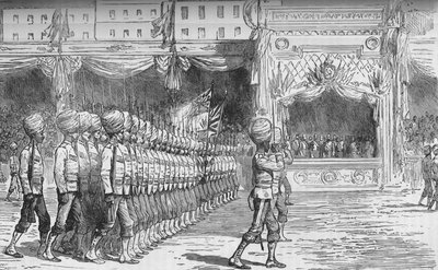 La rivista al Cairo: Passaggio dei Beloochees, c1880 da Unbekannt