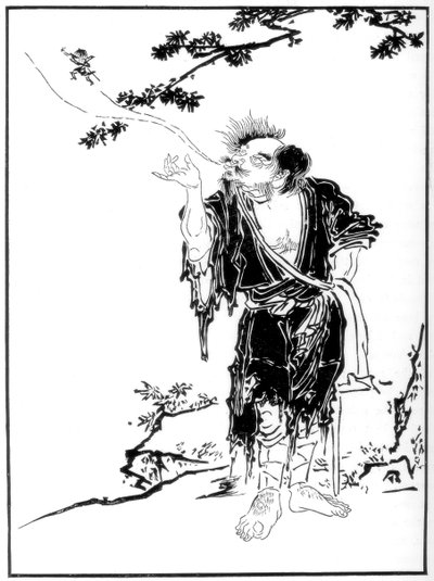 Il rishi Li Tieh-kwai che invia il suo spirito alle montagne degli immortali, XVII secolo, 1886 da Unbekannt