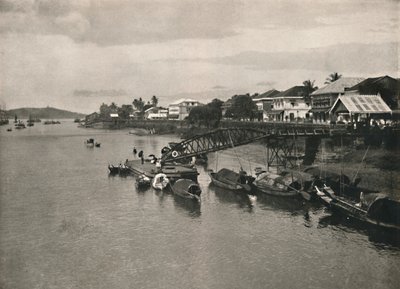 La riva del fiume e la strada Strand, Moulmein, 1900 da Unbekannt