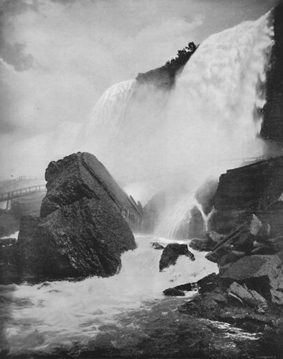 Le rocce sotto la cascata americana, XIX secolo da Unbekannt