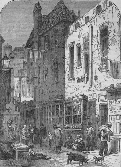 Il Rookery di St Giles, Londra, 1850 1878 da Unbekannt