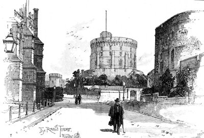 La Torre Rotonda, Castello di Windsor, Berkshire, 1900 da Unbekannt