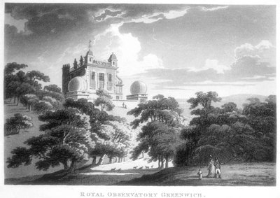 Osservatorio reale di Greenwich, Flamsteed House, Greenwich Park, Londra, c1820 da Unbekannt