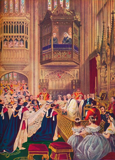 Il matrimonio reale, Cappella di San Giorgio, Windsor, 10 marzo 1863 da Unbekannt
