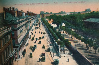La Rue de Rivoli verso il Louvre, Parigi, anni 1920 da Unbekannt