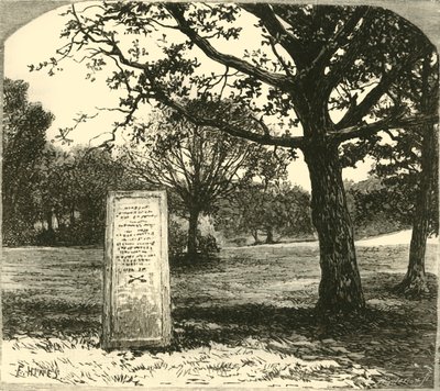 La pietra di Rufus nella New Forest, 1890 da Unbekannt