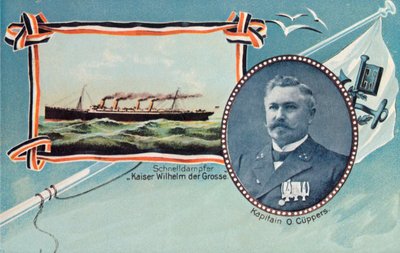 Il SS Kaiser Wilhelm der Grosse e il Capitano Otto Cuppers, c1905 da Unbekannt