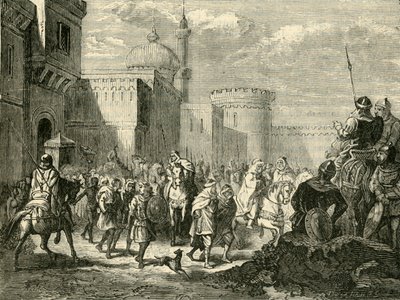 I Saraceni lasciano Narbonne, restituita ai Franchi, 737AD, 1890 da Unbekannt