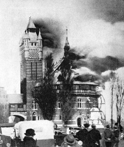 Il Teatro Memoriale di Shakespeare distrutto dal fuoco, marzo 1926 da Unbekannt