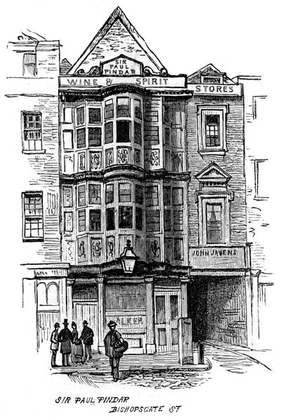 Il pub Sir Paul Pindar, Bishopsgate Street, Londra, 1887 da Unbekannt