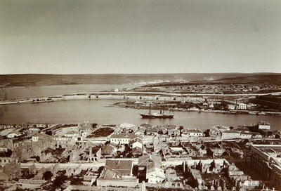 La baia sud e Capo Paolo, Sebastopoli, Crimea, 1850s da Unbekannt