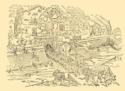Gli spagnoli catturano Anversa nella loro lunga lotta con gli olandesi, 1576, c1930 da Unbekannt