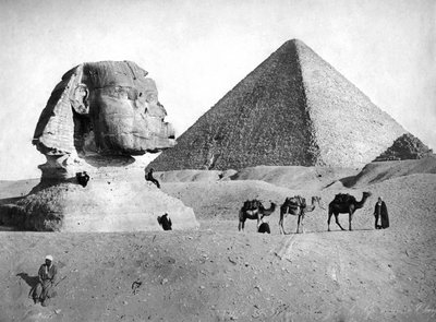 La Sfinge e la Piramide a Giza, Egitto da Unbekannt