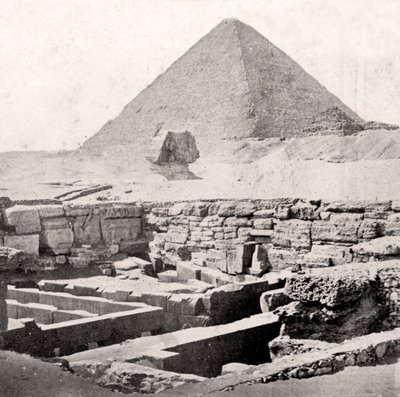 La Sfinge e la Grande Piramide, Egitto, inizio XX secolo da Unbekannt