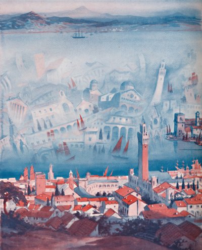 La strana Fata Morgana vista in Sicilia, 1935 da Unbekannt