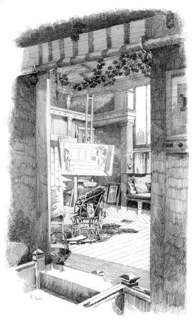 Lo studio, c. 1880-1882 da Unbekannt