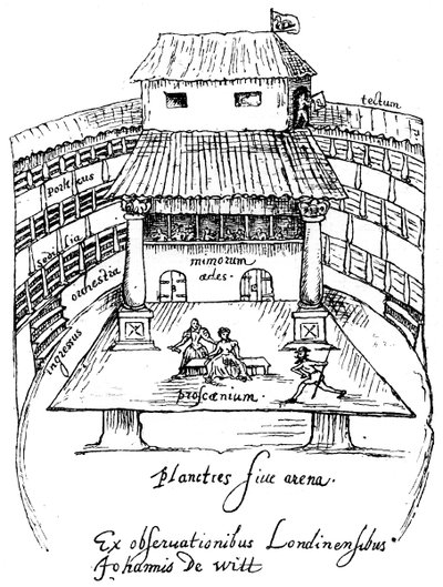 Il Teatro del Cigno, Londra, 1596, 1893 da Unbekannt