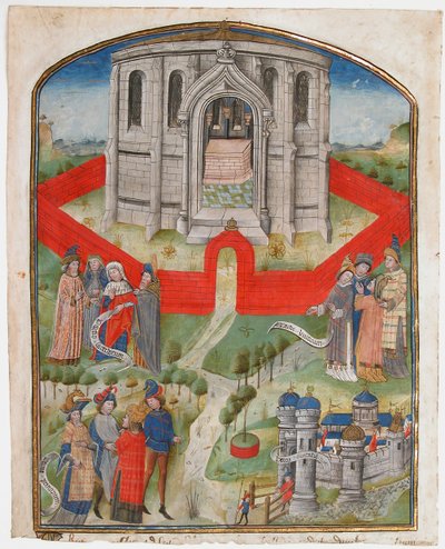 Il tempio di Gerusalemme, dalla Postilla Litteralis Commentario Letterale da Unbekannt