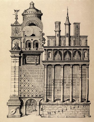 Il Tempio della Musica di Robert Fludd, 1617 da Unbekannt