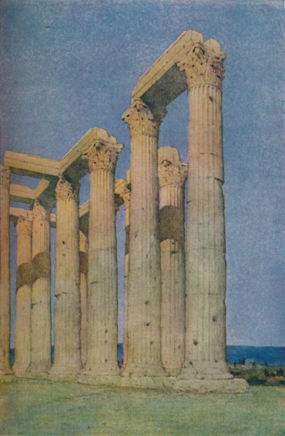 Il tempio di Zeus Olimpio ad Atene, 1913 da Unbekannt