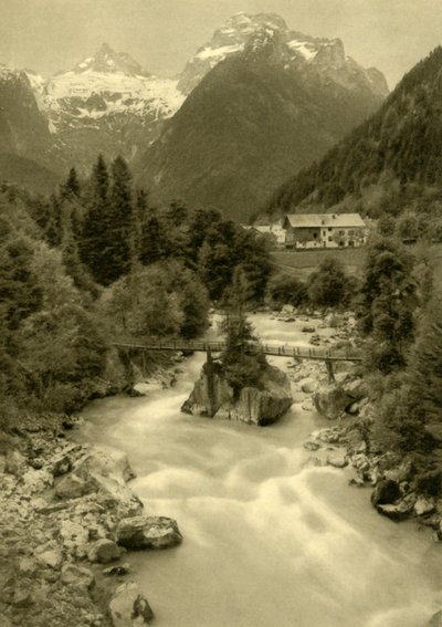Il ponte del diavolo Teufelssteg, Lofer, Austria, c1935 da Unbekannt