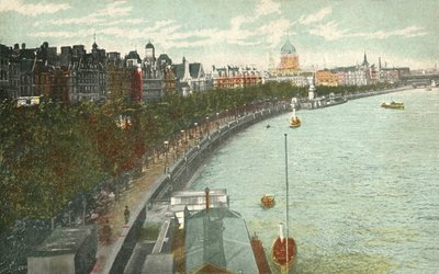 Il lungofiume del Tamigi, Londra, c1915 da Unbekannt