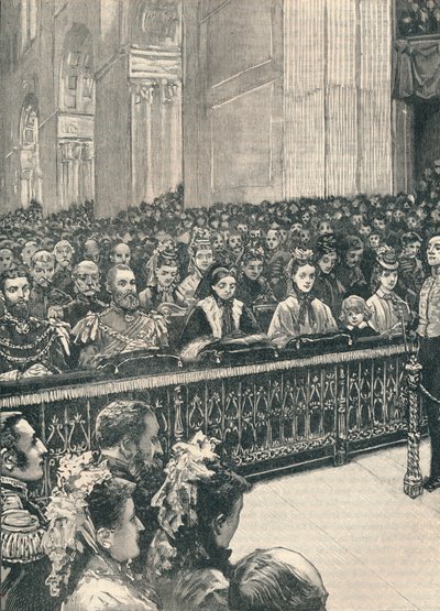 Il servizio di ringraziamento nella Cattedrale di San Paolo, 1906 da Unbekannt