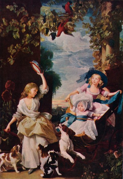 Le tre figlie più giovani di Giorgio III, 1785 da Unbekannt