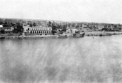 Il fiume Tigri dal 31° ospedale generale britannico, Baghdad, Mesopotamia, Prima Guerra Mondiale, 1918 da Unbekannt