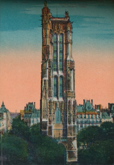 La Tour Saint-Jacques, Parigi, c. 1920 da Unbekannt