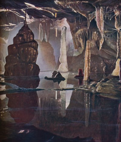 La scena della trasformazione nella Grotta di Cox a Cheddar, c1935 da Unbekannt