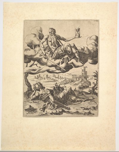 Il trionfo del tempo dai Trionfi di Petrarca, ca. 1548-49 da Unbekannt