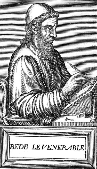 Il Venerabile Beda c673-735, teologo, studioso e storico anglosassone, c1584 da Unbekannt