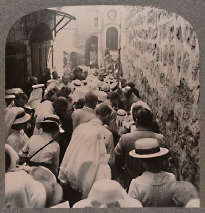 La Via Dolorosa dalla Torre di Antonio alla Chiesa del Santo Sepolcro, c1900 da Unbekannt