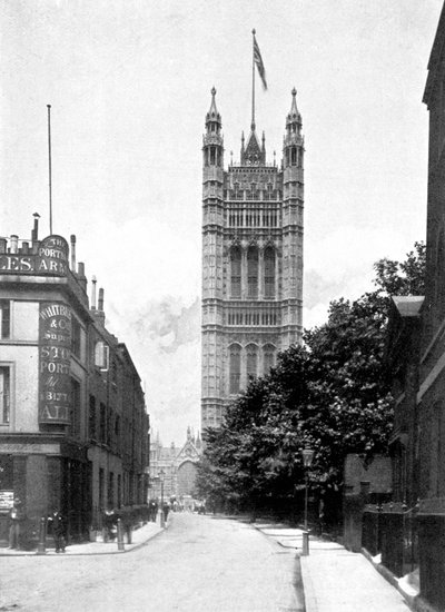 La Torre Vittoria, Palazzo di Westminster, Londra, c1905 da Unbekannt