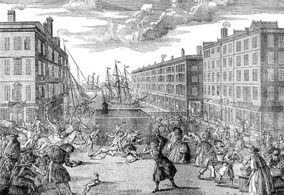 La Vista e gli Umori di Billingsgate, 1736 da Unbekannt