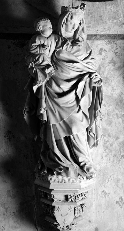 La Vergine e il Bambino, scultura attribuita a Giovanni di Huerta da Unbekannt