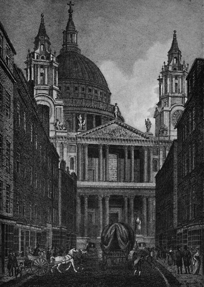 Il lato ovest della Cattedrale di San Paolo da Ludgate Street Ludgate Hill, 1907 da Unbekannt