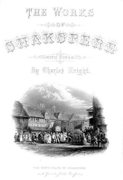 Le opere di Shakespeare - Il luogo di nascita di Shakespeare con la processione del Giubileo di Garic da Unbekannt