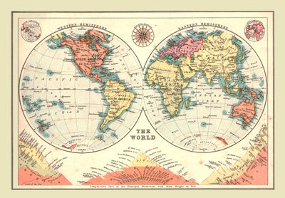 Il mondo in emisferi, 1902 da Unbekannt