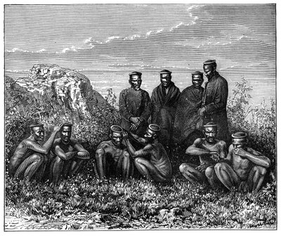 Gli Zulu, Sudafrica, c1890 da Unbekannt