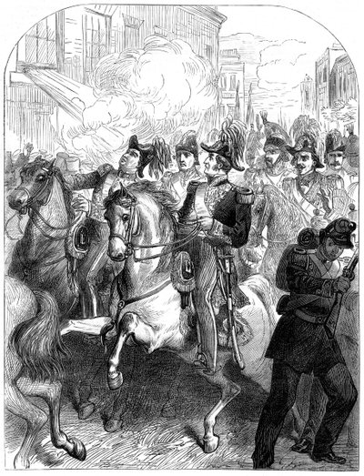Il tentativo di assassinare il re Luigi Filippo di Francia, Parigi, 1835 da Unbekannt