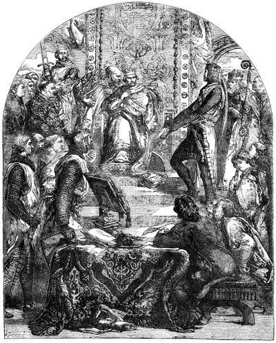 I baroni che fanno valere i loro diritti da Re Enrico III 1207-1272 da Unbekannt