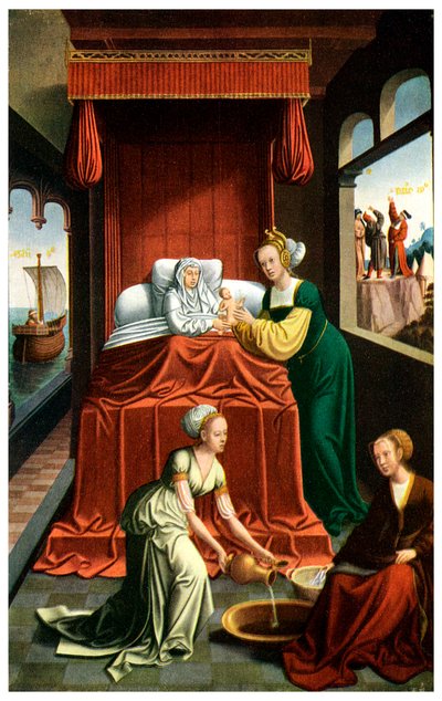 La nascita della Vergine, c1520 da Unbekannt