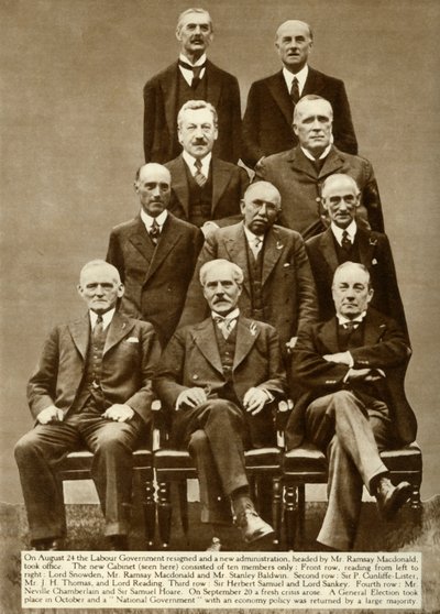 Il gabinetto di Ramsay MacDonald, 1931, 1935 da Unbekannt