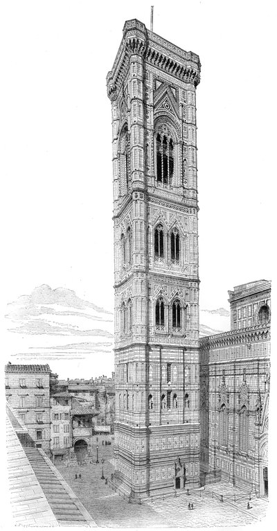 Il campanile della Basilica di Santa Maria del Fiore, Firenze, Italia, 1882 da Unbekannt
