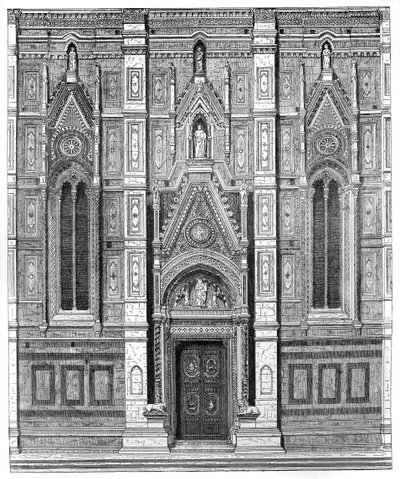 La porta canonica della Basilica di Santa Maria del Fiore, Firenze, Italia, 1882 da Unbekannt
