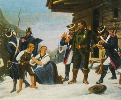 La cattura di Andreas Hofer, 1809 da Unbekannt